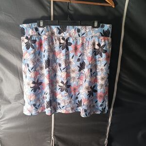 Floral Women's Skort - Blue and Pink